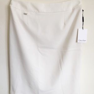 Calvin Klein White Pencil Skirt